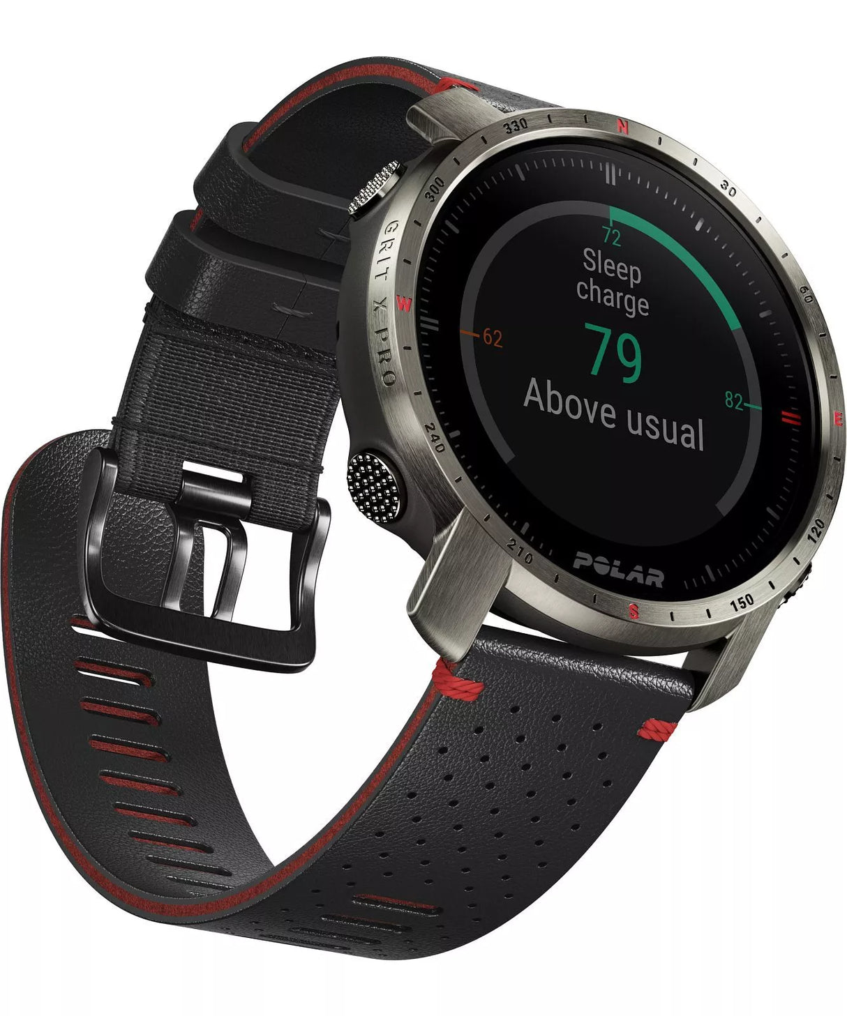 Polar Grit X Pro Titan M/L Smartwatch - Black - Sportandleisure.com