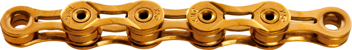 KMC X9 SL Ti-NI 9 Speed Bike Chain - 114 Links - Gold - Sport & Leisure