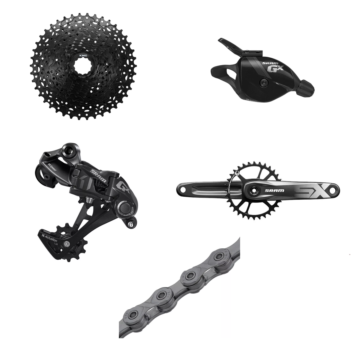 SRAM SX/GX Eagle 1 x 11 Boost Groupset - 11-42T - Sportandleisure.com