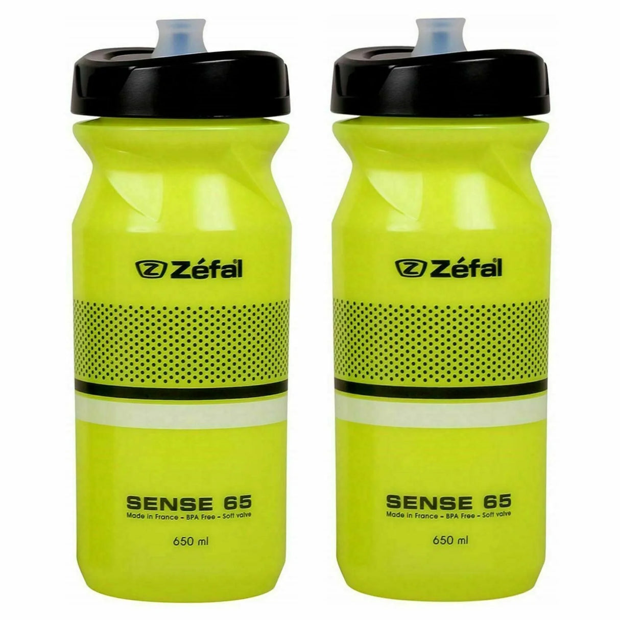 Zefal Sense Soft 65 Water Bottle - 650 mL (Pack of 2) - Sportandleisure.com