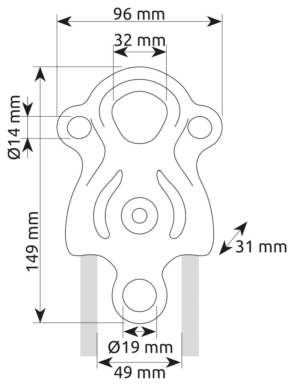 Camp 2158 Naiad Climbing / Lifting Pulley - Red