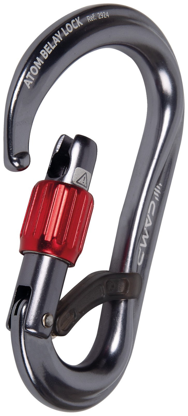 Camp Atom Belay Lock Climbing Carabiner - Gunmetal
