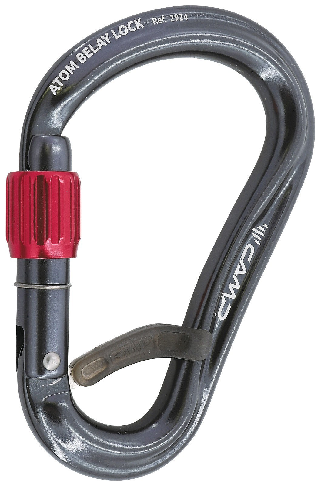 Camp Atom Belay Lock Climbing Carabiner - Gunmetal