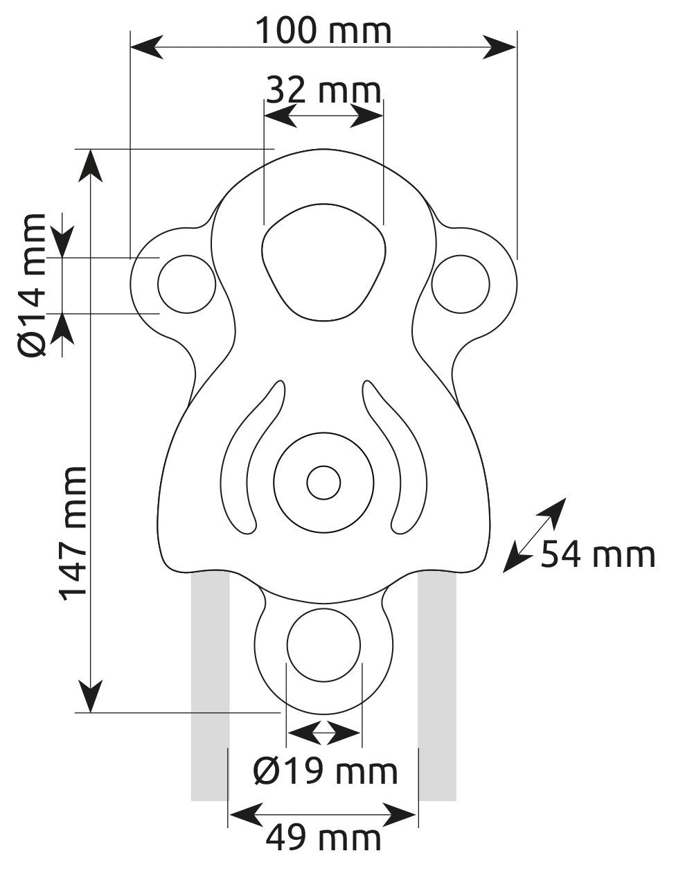 Camp 2160 Janus Climbing / Lifting Pulley - Red