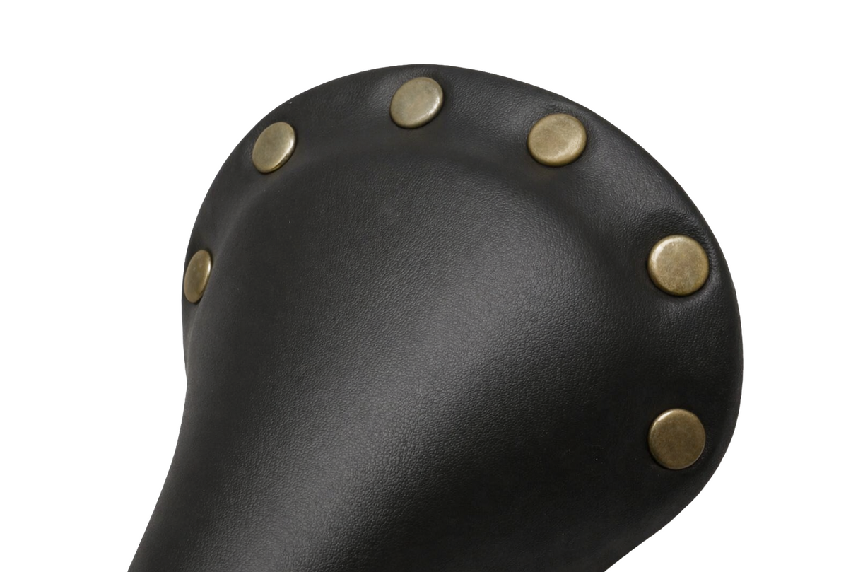Velo Soffatti Riveted Fixie Saddle - Black - Classic 1990s Style Saddle