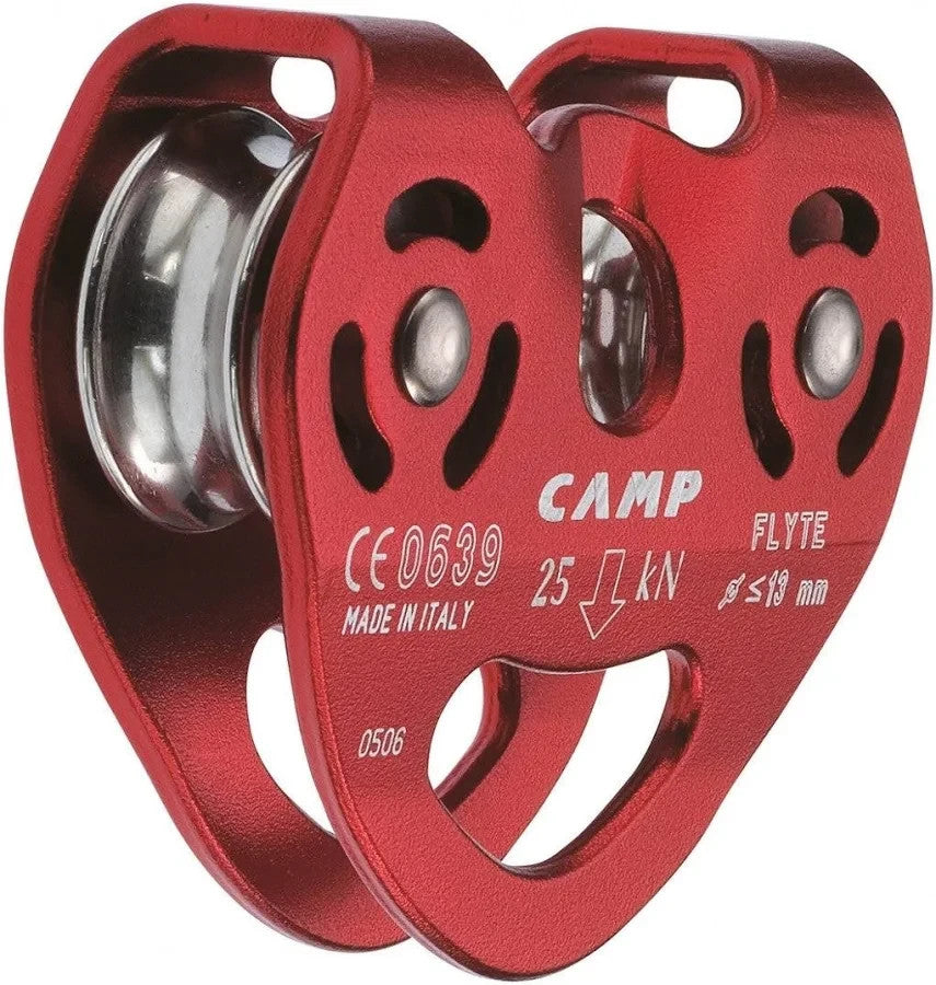 Camp Flyte Climbing / Zip Line Double Pulley - Red