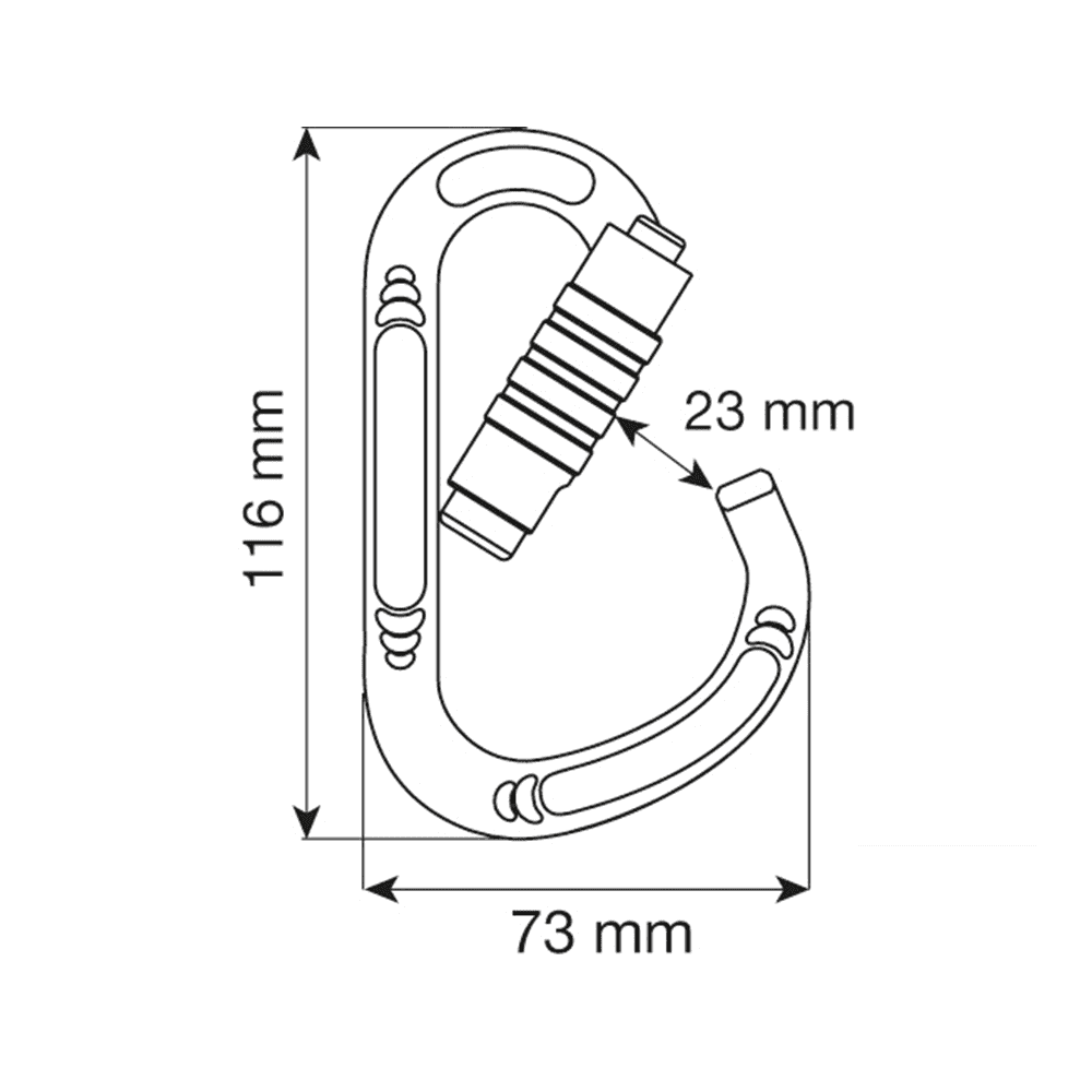 Camp HMS 3Lock Climbing Carabiner - Blue