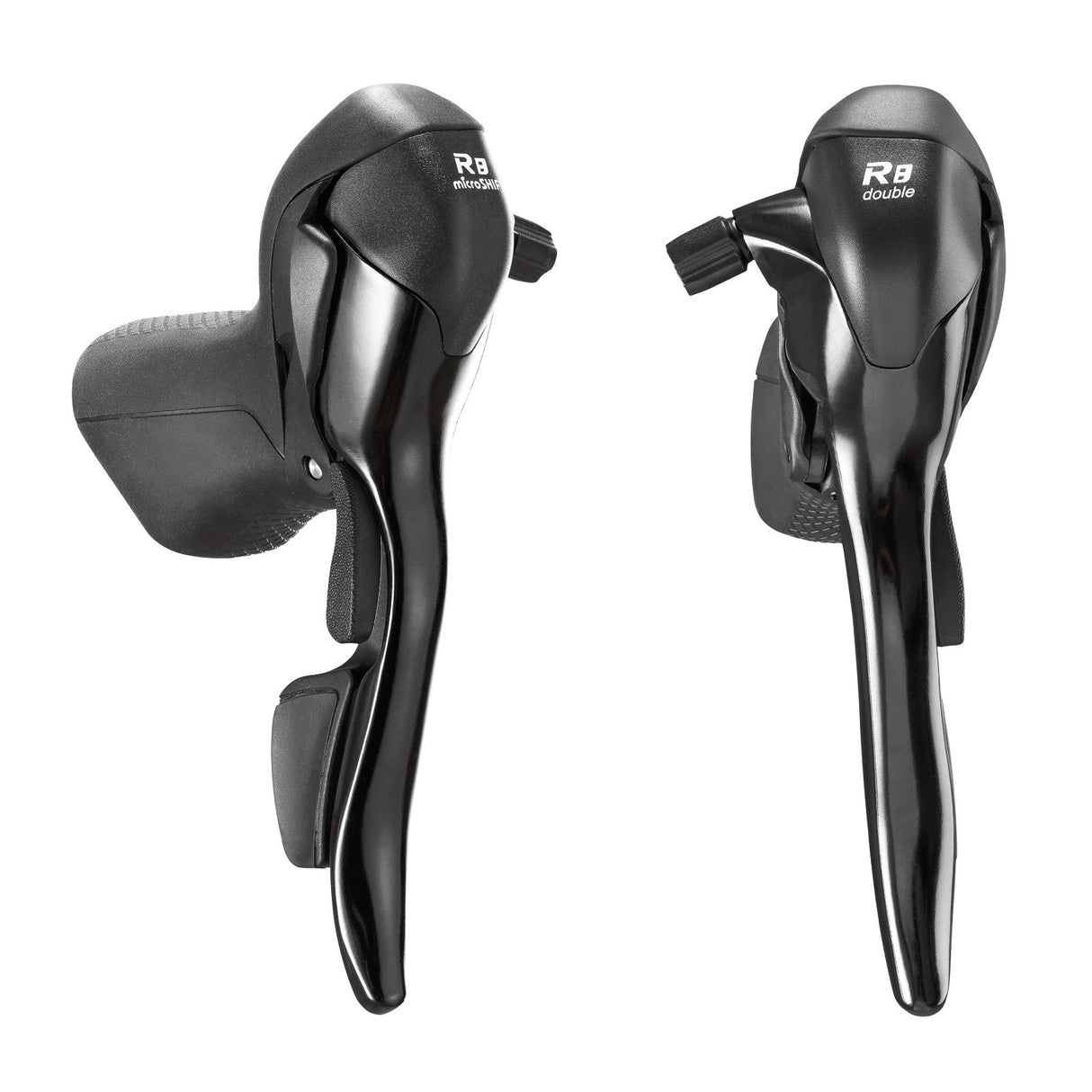 microSHIFT R8 Drop Bar Shifter 2 × 8 - Shimano Compatible - Black