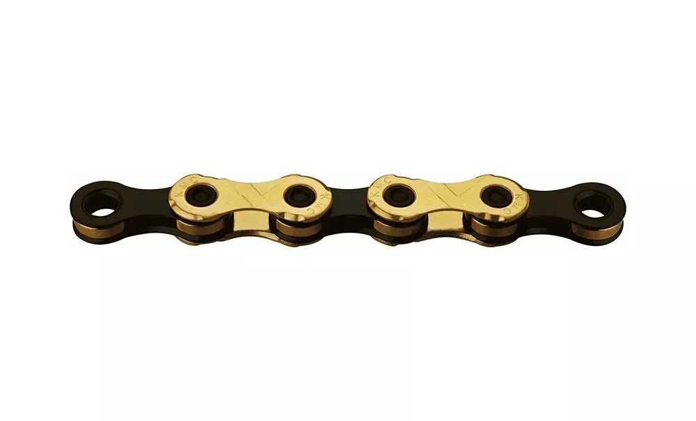 KMC X12 Ti-N 12 Speed Bike Chain - 126 Links - Gold/Black - Sportandleisure.com