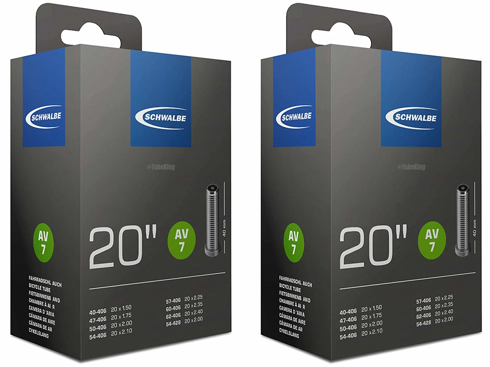 Schwalbe No. 7 Inner Tube - 20" x 1.5 - 2.5 - 2 Pack - Sportandleisure.com