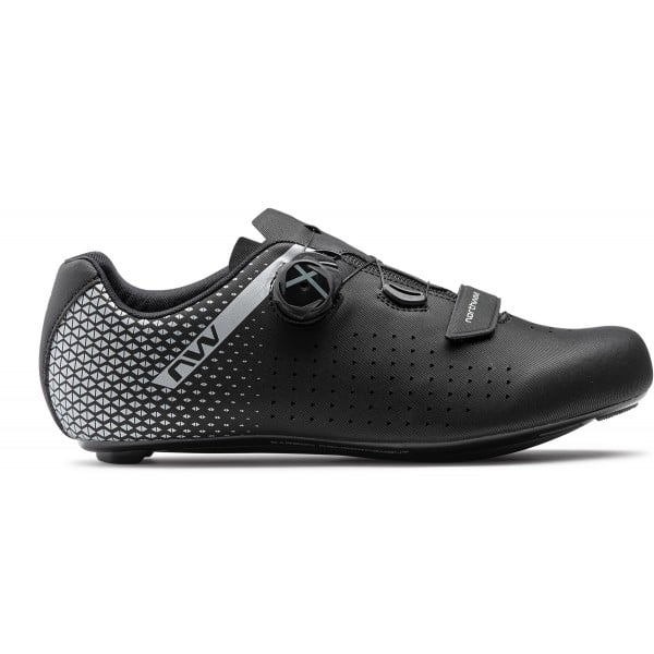 Northwave Core Plus 2 Road Cycling Shoes - Black/Silver - Sportandleisure.com