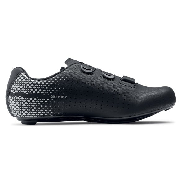 Northwave Core Plus 2 Road Cycling Shoes - Black/Silver - Sportandleisure.com