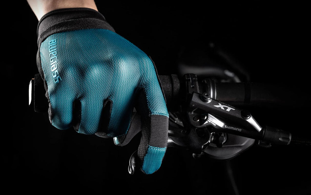 Bluegrass React MTB Cycling Gloves - XS - Black / Blue - Sportandleisure.com