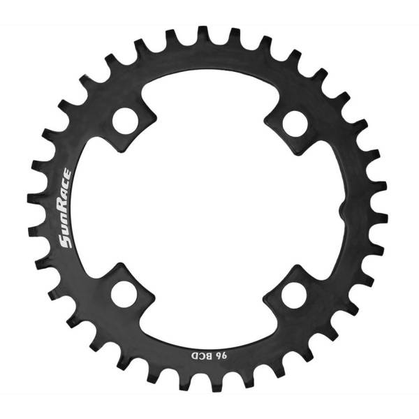 SunRace 96BCD Steel Narrow-Wide Chainring - 30T - Black - Sportandleisure.com