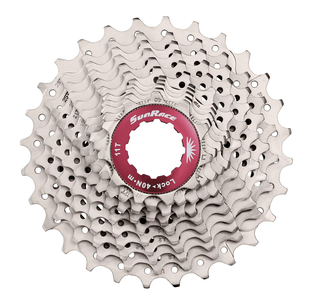 Sunrace CSRX1 11 Speed Cassette - 11-28T - Silver - Sportandleisure.com