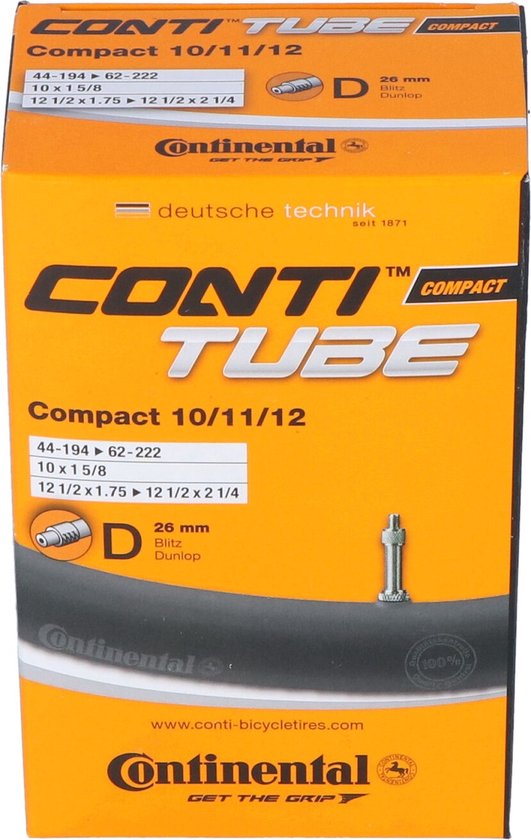 Continental Compact 10" / 11" / 12" Inner Tube - Dunlop Valve - Sportandleisure.com