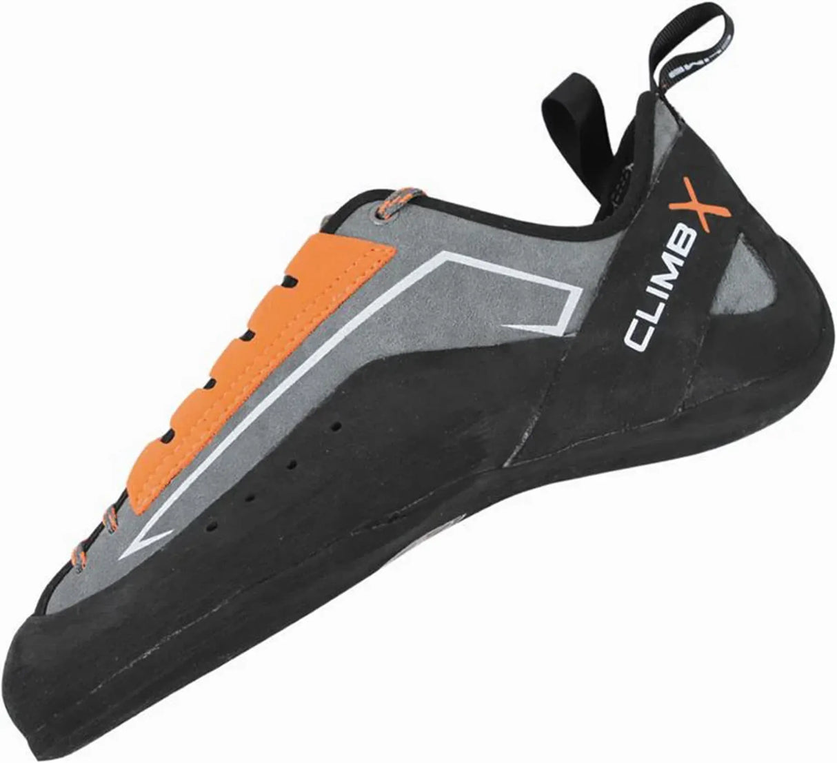 ClimbX Crush Lace Climbing Shoes - Grey/Orange - Sportandleisure.com