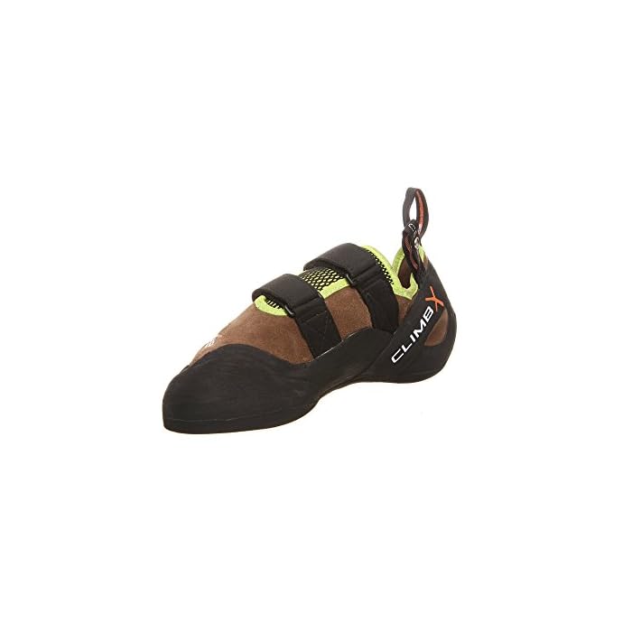 ClimbX Rave Rental Climbing Shoes - Dark Brown/Yellow - Sportandleisure.com