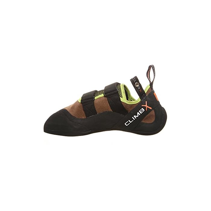 ClimbX Rave Rental Climbing Shoes - Dark Brown/Yellow - Sportandleisure.com