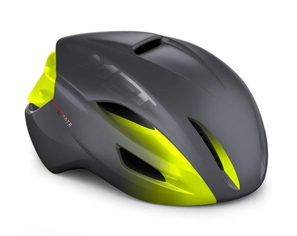 Met Manta Road Bike Helmet - Gray Fluo Yellow - Small - Sportandleisure.com