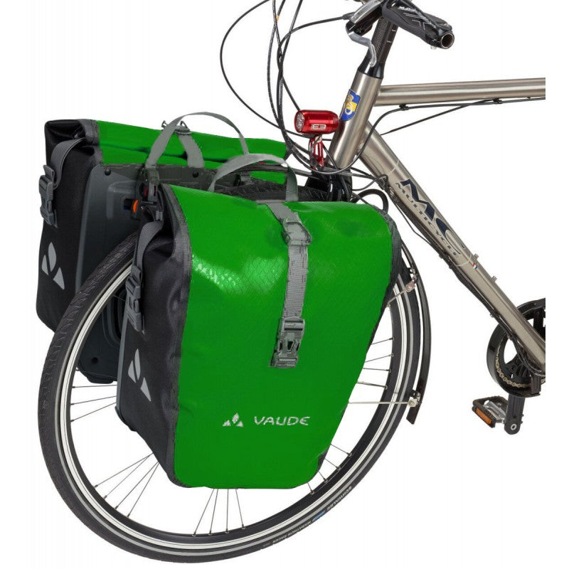 Vaude Aqua Front 28L Bike Panniers - Parrot Green - Pack of 2 - Sportandleisure.com