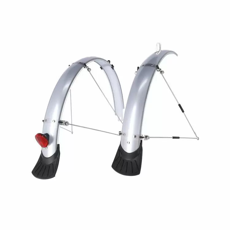 XLC Full Length Mudguards - 26" x 45 mm - Silver - Sportandleisure.com