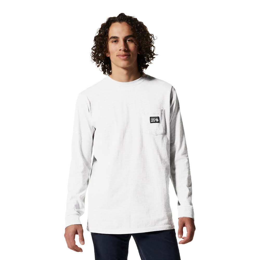 Mountain Hardwear Men's MHW Logo Label Long Sleeve Pocket Top - Sportandleisure.com