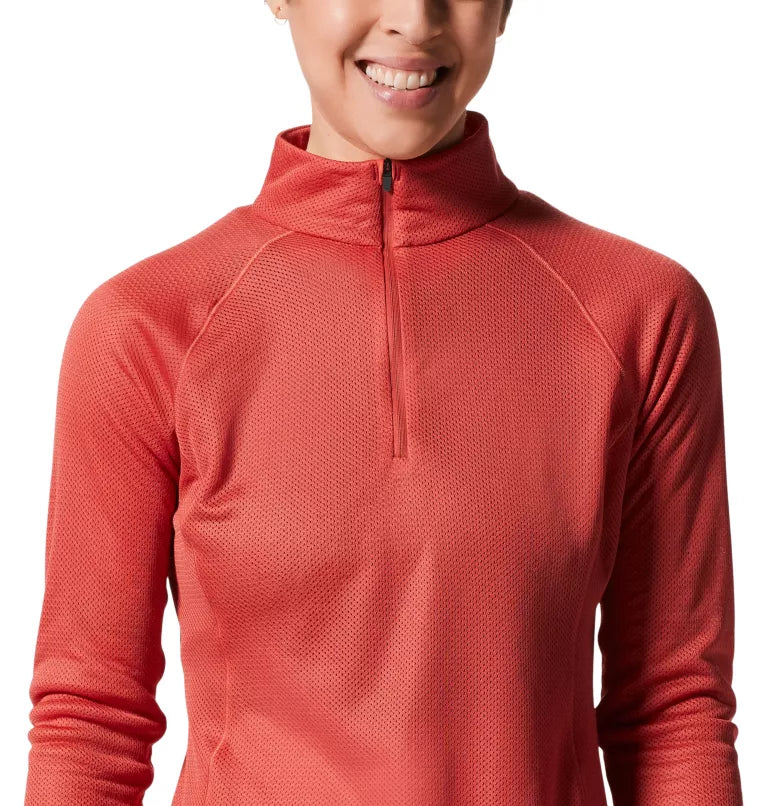 Mountain Hardwear Women's AirMesh 1/2 Zip Pullover - Calla - XL - Sportandleisure.com