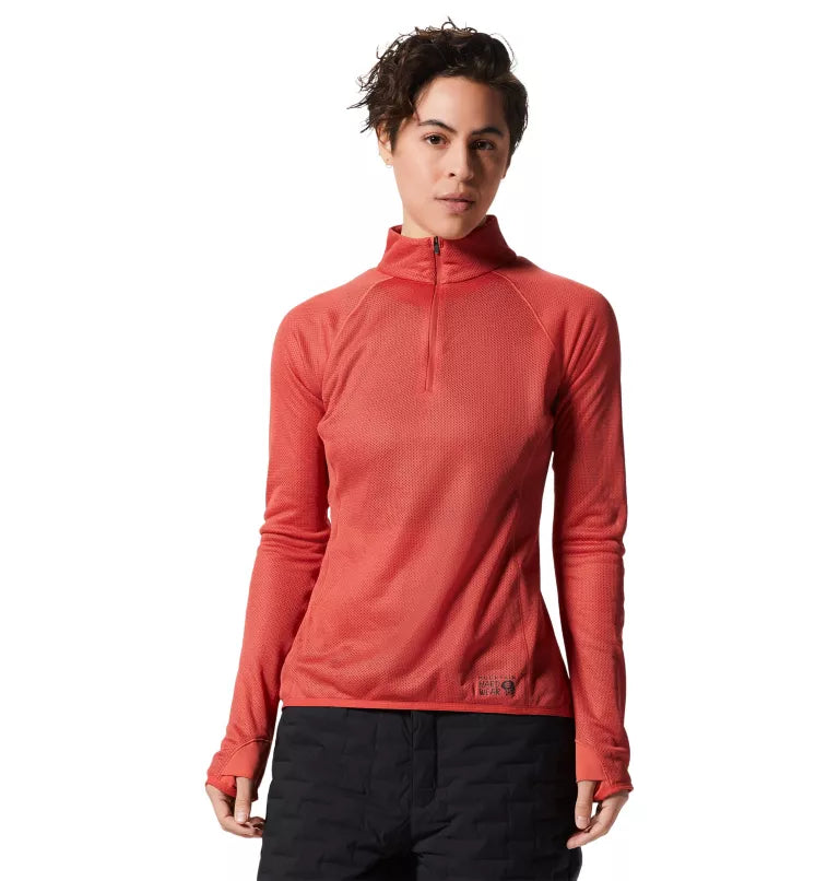 Mountain Hardwear Women's AirMesh 1/2 Zip Pullover - Calla - XL - Sportandleisure.com
