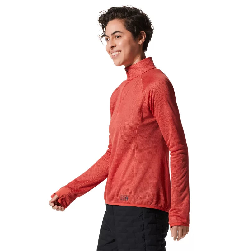 Mountain Hardwear Women's AirMesh 1/2 Zip Pullover - Calla - XL - Sportandleisure.com