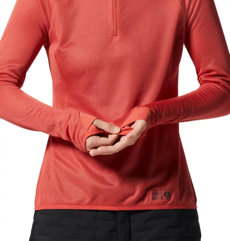 Mountain Hardwear Women's AirMesh 1/2 Zip Pullover - Calla - XL - Sportandleisure.com