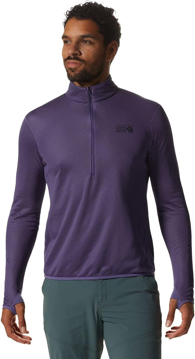 Mountain Hardwear Men's Airmesh 1/2 Zip - Allium - Small - Sportandleisure.com
