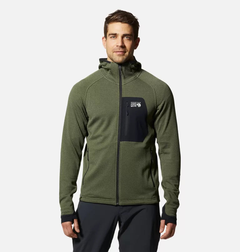 Mountain Hardwear Men's Polartec Power Grid Full Zip Hoody - Sportandleisure.com