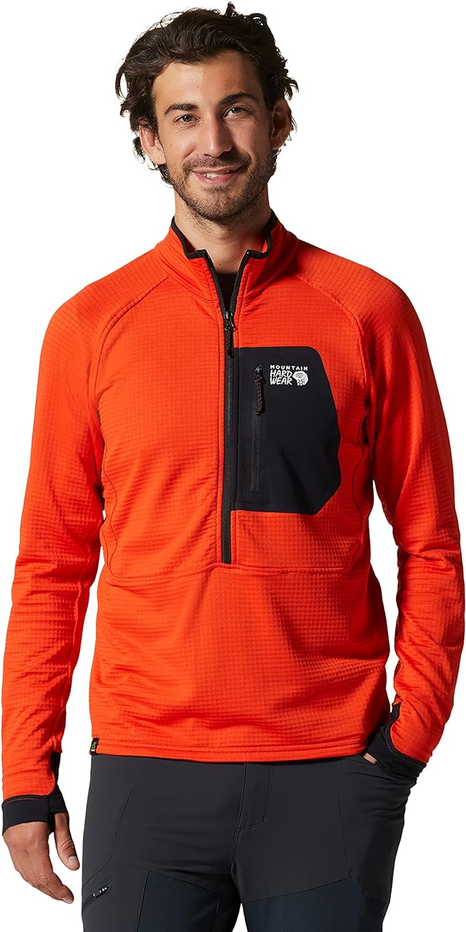 Mountain Hardwear Polartec Power Grid Half Zip Jacket - Men - Sportandleisure.com