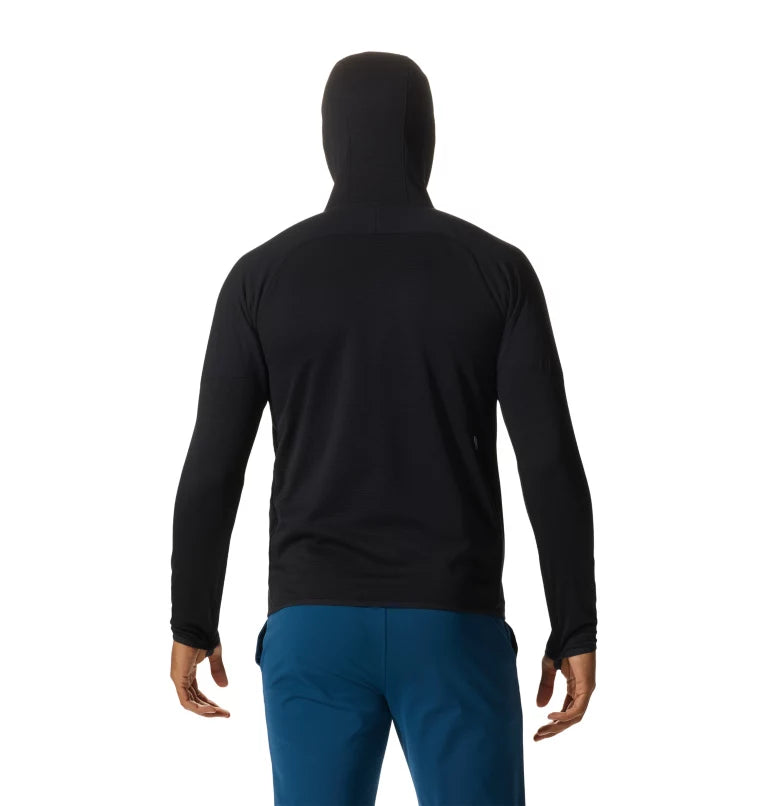 Mountain Hardwear Men's Stratus Range Full Zip Hooded Jacket - Black - Small - Sportandleisure.com