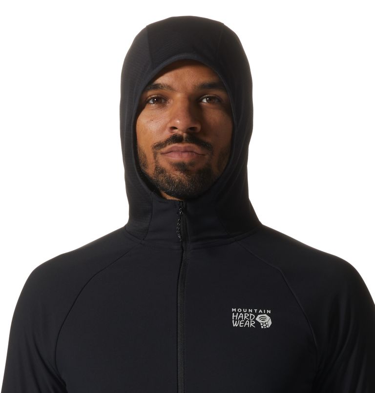 Mountain Hardwear Men's Stratus Range Full Zip Hooded Jacket - Black - Small - Sportandleisure.com
