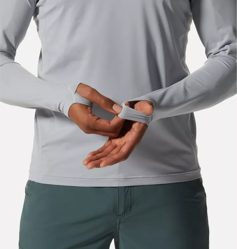 Mountain Hardwear Men's Crater Lake Long Sleeve Hoody - Glacial - XL - Sportandleisure.com