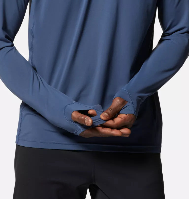 Mountain Hardwear Men's Crater Lake Long Sleeve Crew Shirt - Zinc - Sportandleisure.com