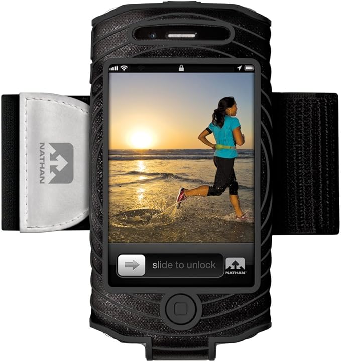 Nathan Sonic Boom Arm Band Phone Holder - Black - One Size - Sportandleisure.com