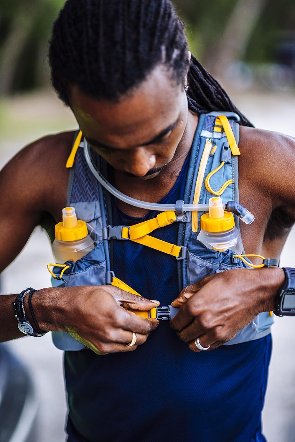 Nathan VaporAir 7L Bladder Hydration Vest - Electric Blue Lemonade - Sportandleisure.com