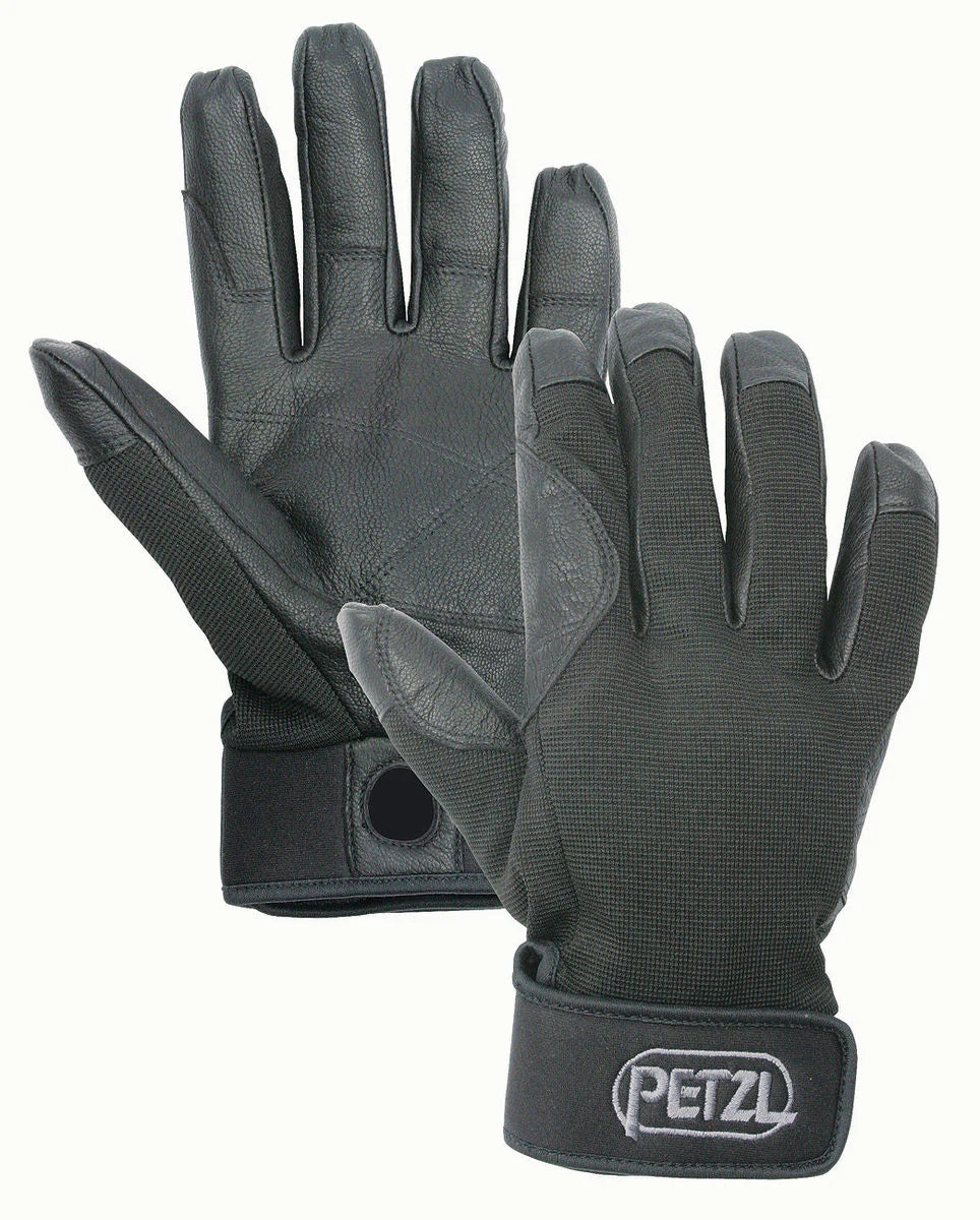 Petzl Cordex Light Weight Belay & Rappel Climbing Gloves - Black - Sportandleisure.com