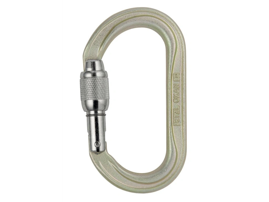 Mousqueton Petzl Oxan Nero - Ovale à Vis (Screw Lock) - Noir - Neuf