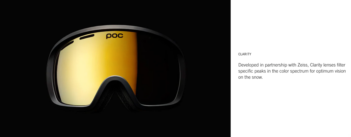 POC Fovea Clarity Ski Goggles - Lactose Red / Spektris Rose Gold - Sportandleisure.com