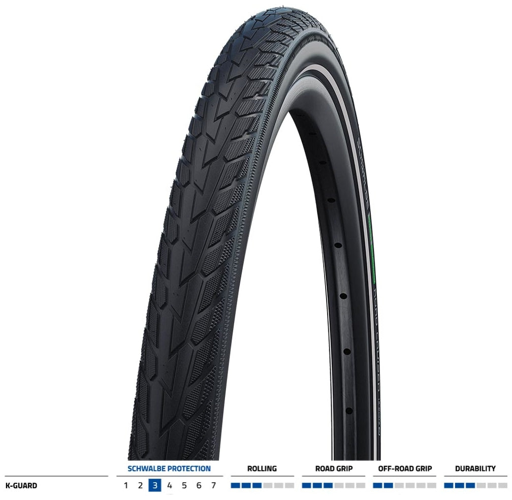 Schwalbe Road Cruiser 12 x 2" Green Folding Kid's Bike Tyre - TwinSkin / Kguard - Sportandleisure.com