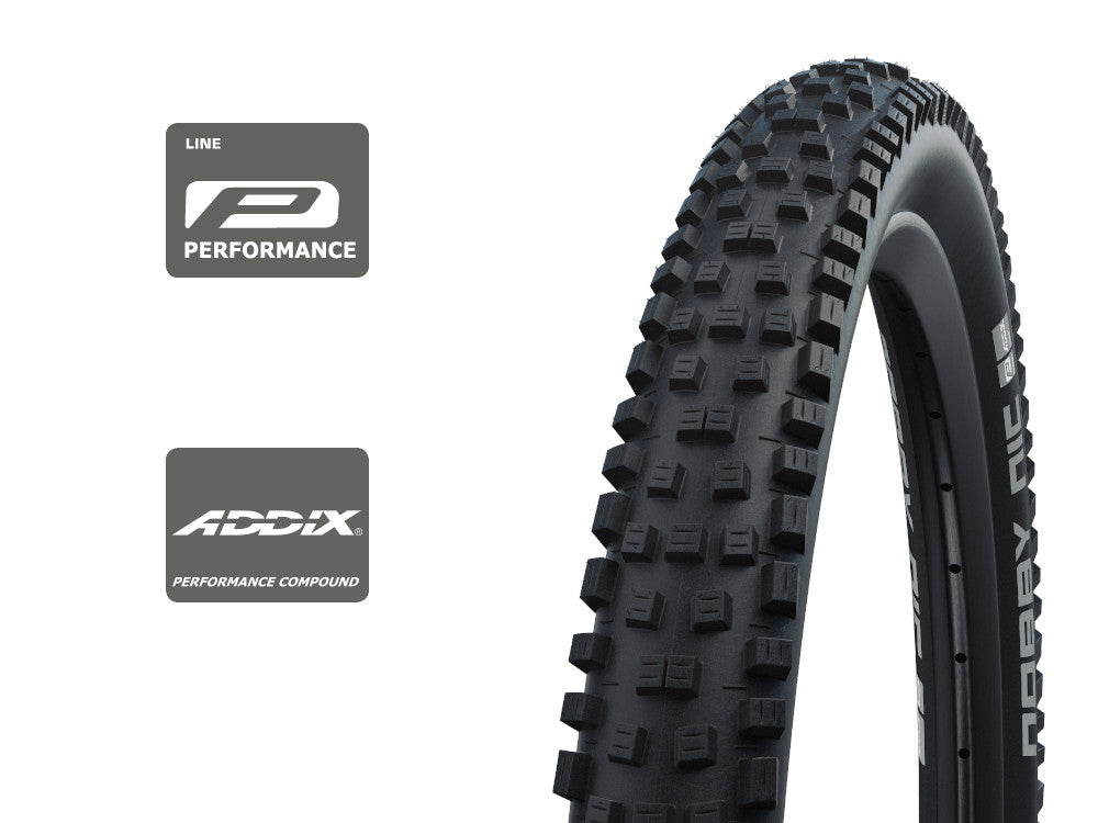 Schwalbe Nobby Nic 26 x 2.40 Addix TLR Folding Bike Tyre - Perf / TwinSkin - Sportandleisure.com