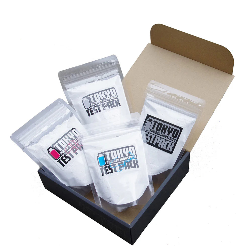 Tokyo Powder Industries Test Box (Pure, Effect, Speed, Black) - 4 x 50 g Packs - Sportandleisure.com