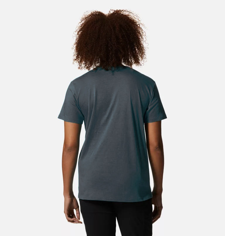 Mountain Hardwear Women's MHW Logo Short Sleeve T-shirt - Blue Slate - Large - Sportandleisure.com