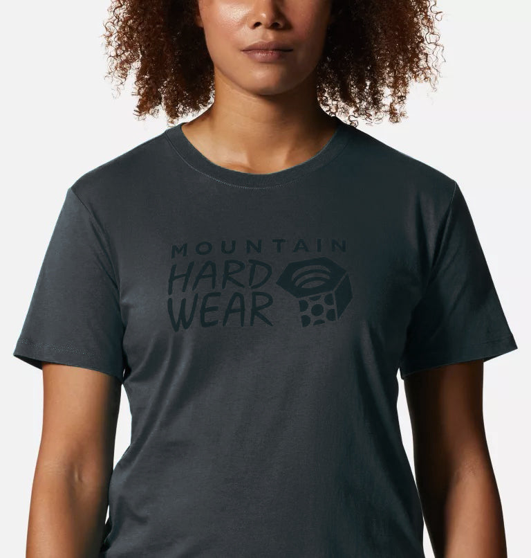 Mountain Hardwear Women's MHW Logo Short Sleeve T-shirt - Blue Slate - Large - Sportandleisure.com