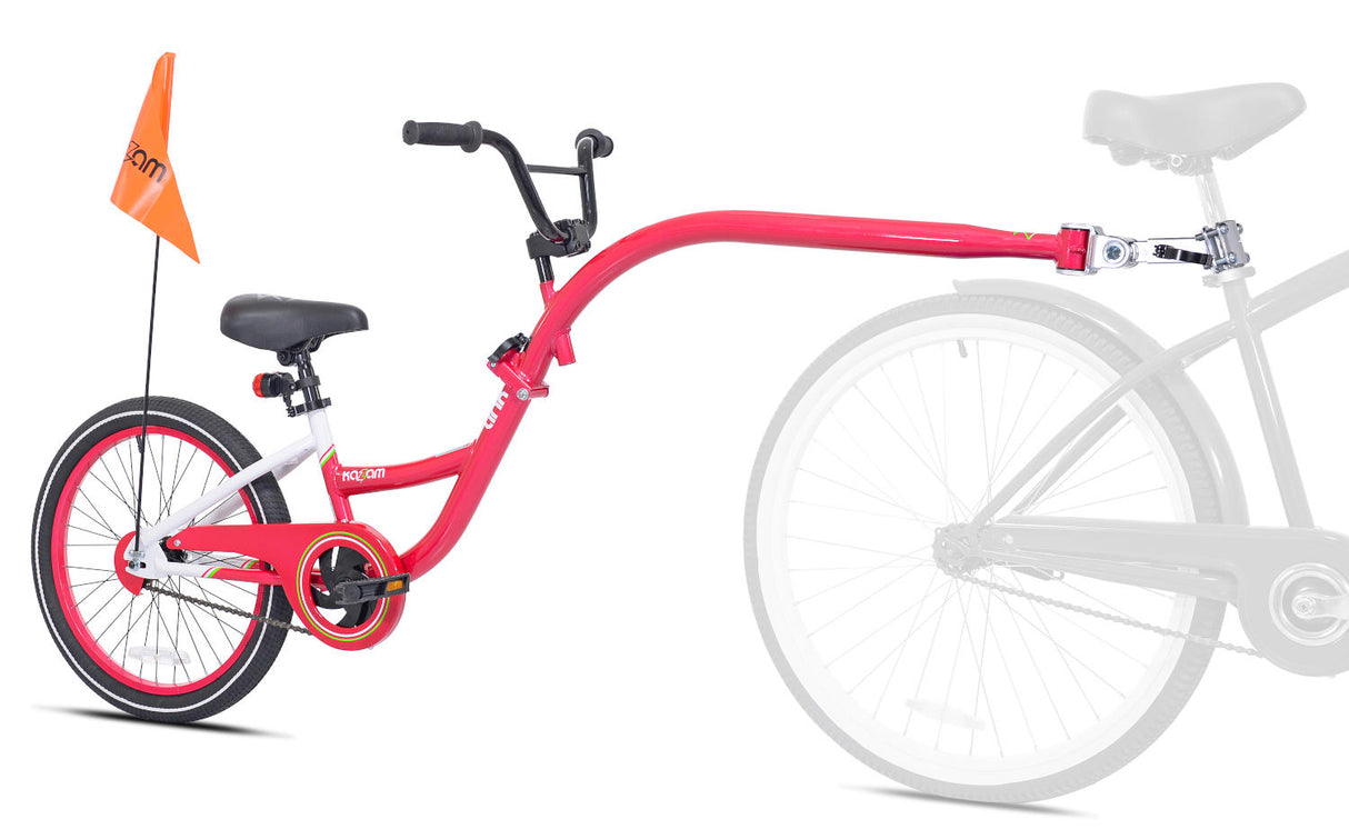 WeeRide Tagalong Kazam Link Trailer Bike – Pink - Sport & Leisure