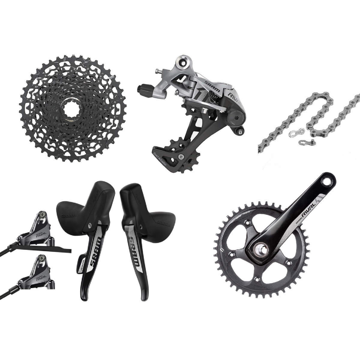 SRAM Rival 1 x Hydraulic Disc Brake Groupset Sportandleisure